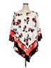 Alfani 100% Polyester Red Poncho Size 3X - photo 1