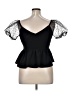 Mi ami 100% Polyester Black Short Sleeve Top Size XL - photo 2