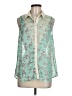 Love on Tap 100% Polyester Floral Teal Sleeveless Blouse Size M - photo 1