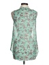 Love on Tap 100% Polyester Floral Teal Sleeveless Blouse Size M - photo 2
