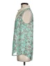 Love on Tap 100% Polyester Floral Teal Sleeveless Blouse Size M - photo 5