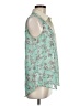 Love on Tap 100% Polyester Floral Teal Sleeveless Blouse Size M - photo 4