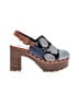 Jessica Simpson Print Blue Heels Size 6 1/2 - photo 1