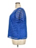 rsvp by TALBOTS 100% Polyester Blue Short Sleeve Top Size 2X (petite) - photo 5