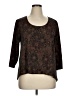 Connected Apparel Brown 3/4 Sleeve Top Size XL (estimated) - photo 1