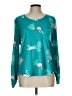 Bay Studio Teal Long Sleeve Blouse Size L - photo 1