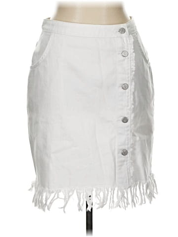 Pilcro and the Letterpress Denim Skirt (view 1)
