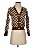 Willow & Wind Checkered-gingham Brown Cardigan Size S - photo 1
