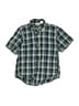 Kitestrings 100% Cotton Plaid Green Short Sleeve Button-Down Shirt Size 6 - photo 1
