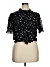 Tamara H. 100% Polyester Black Short Sleeve Blouse Size XL - photo 1