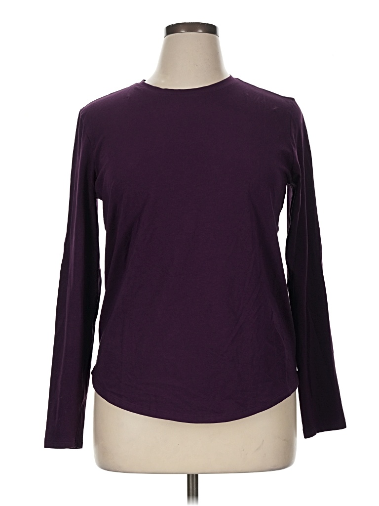 Pre-owned Lululemon Athletica Long Sleeve T-shirt In Purple