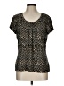 Van Heusen Black Short Sleeve Blouse Size L - photo 1