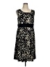 Perceptions Animal Print Black Cocktail Dress Size 16 - photo 1