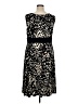 Perceptions Animal Print Black Cocktail Dress Size 16 - photo 2