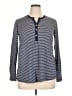 Lands' End Stripes Blue Long Sleeve Blouse Size 18 - photo 1