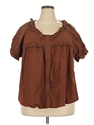 Shein Curve Short Sleeve Blouse (view 1)