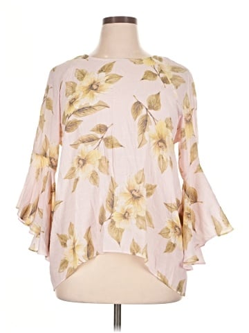 LC Lauren Conrad 3/4 Sleeve Blouse (view 1)
