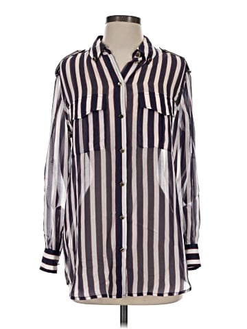 Equipment Long Sleeve Silk Top (view 1)
