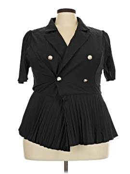 Shein Curve 3/4 Sleeve Button Down Shirt