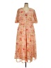 Melonie 100% Polyester Floral Orange Casual Dress Size 24 - photo 1