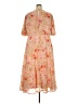 Melonie 100% Polyester Floral Orange Casual Dress Size 24 - photo 2