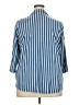Lands' End Stripes Blue 3/4 Sleeve Button-Down Shirt Size 2X - photo 2