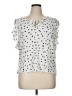 Como Blu White Short Sleeve Blouse Size XL - photo 1
