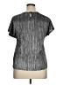 Kim Rogers Metallic Silver Short Sleeve Top Size XL - photo 2