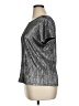Kim Rogers Metallic Silver Short Sleeve Top Size XL - photo 5