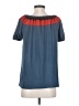 Ella Moss Blue Short Sleeve Blouse Size XS - photo 2