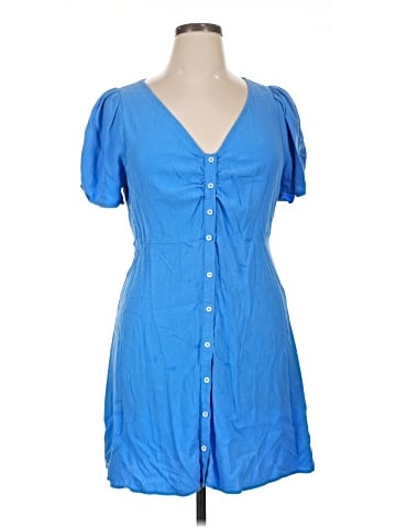 Madewell V-Neck Button-Front Mini Dress (view 1)