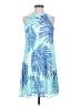 Calvin Klein 100% Polyester Tropical Blue Casual Dress Size 2 - photo 1