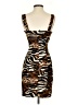 Love 100% Polyester Animal Print Brown Cocktail Dress Size 5 - photo 2