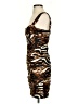 Love 100% Polyester Animal Print Brown Cocktail Dress Size 5 - photo 5