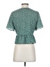 Shein 100% Polyester Teal Short Sleeve Blouse Size 4 - photo 2