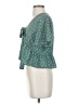 Shein 100% Polyester Teal Short Sleeve Blouse Size 4 - photo 5