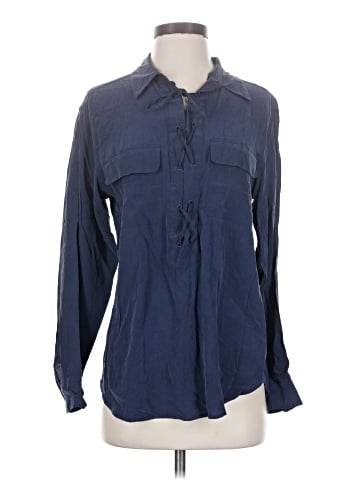Equipment Long Sleeve Silk Top (view 1)