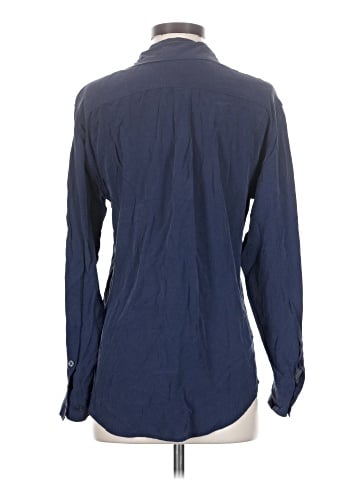 Equipment Long Sleeve Silk Top (view 2)