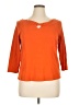 Rafaella 100% Cotton Orange 3/4 Sleeve Top Size XL - photo 1