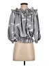 Tyche Gray 3/4 Sleeve Blouse Size S - photo 2