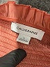 Calligraphie 100% Polyester Orange Long Sleeve Blouse Size L - photo 7