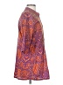 Figue 100% Cotton Paisley Purple 3/4 Sleeve Blouse Size S - photo 4