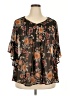 Style&Co 100% Polyester Brown 3/4 Sleeve Blouse Size 2X - photo 1