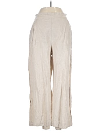 Madewell Pull-On Straight Crop Pants in Linen Blend (view 1)