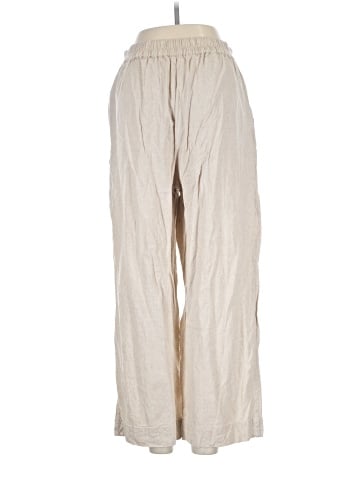 Madewell Pull-On Straight Crop Pants in Linen Blend (view 2)