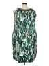 Connected Apparel Print Teal Cocktail Dress Size 24W - photo 1