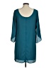 AB Studio 100% Polyester Solid Teal Casual Dress Size M - photo 2