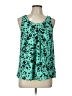 Elle 100% Rayon Teal Sleeveless Blouse Size L - photo 1