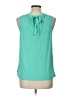 Elle 100% Rayon Teal Sleeveless Blouse Size L - photo 2