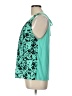 Elle 100% Rayon Teal Sleeveless Blouse Size L - photo 5